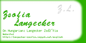 zsofia langecker business card